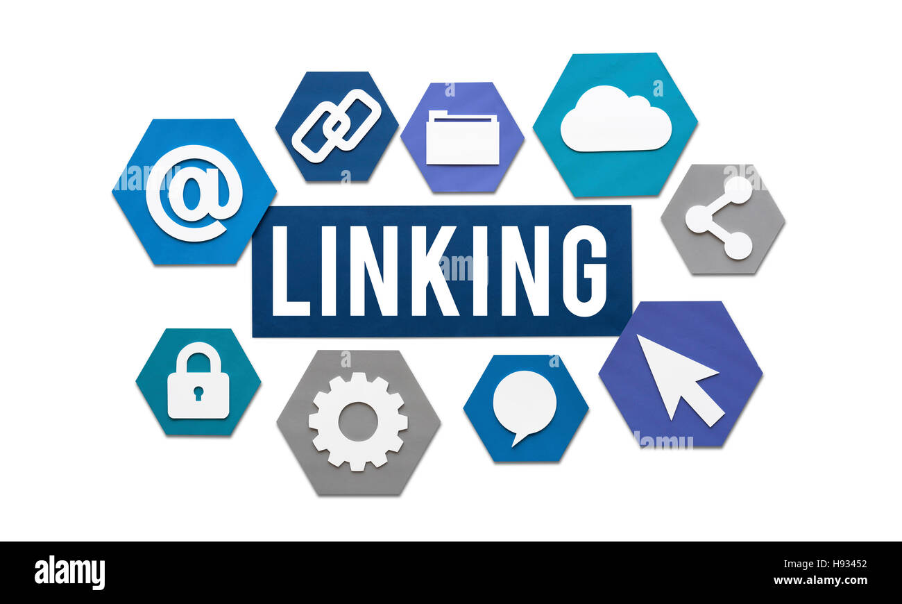 Concept du site Connexion Internet reliant Banque D'Images