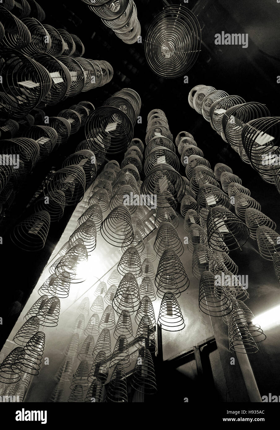 Bobines d'encens dans Temple chinois de Malaisie Concept Banque D'Images