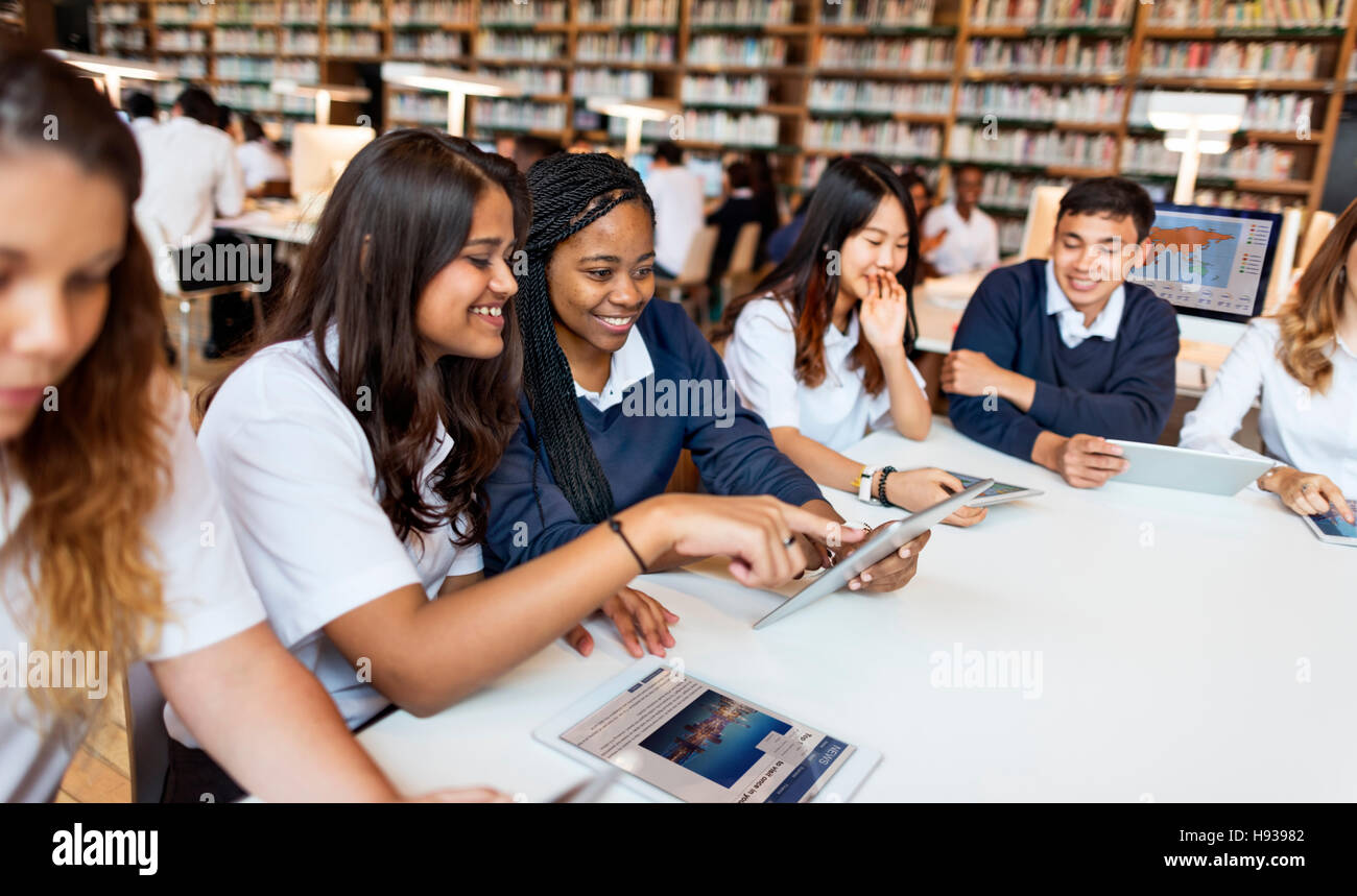 L'étude de l'enseignement classe camarade ami Concept Banque D'Images