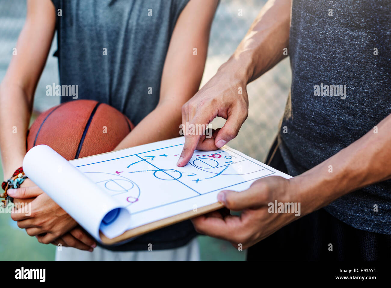 Basket-ball jeu Sport Concept tactique Plan Banque D'Images