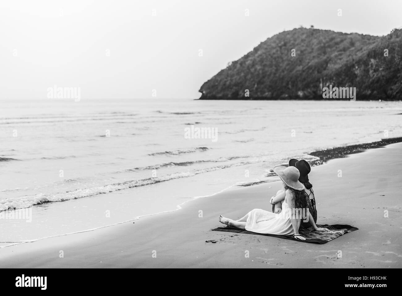 La beauté de la plage d'énergie Concept amitié occasionnels Banque D'Images