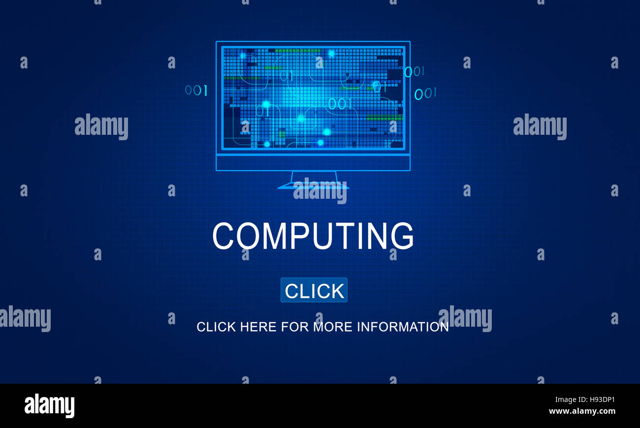 L'information numérique de l'ordinateur informatique Concept Mémoire Banque D'Images