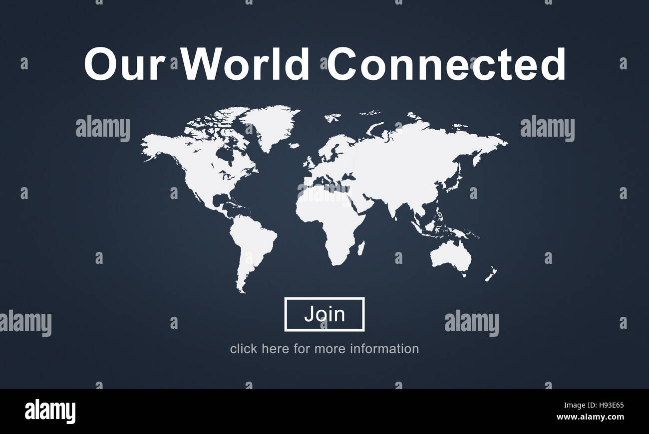 Notre monde connecté d'interconnexion de réseaux sociaux Concept Banque D'Images