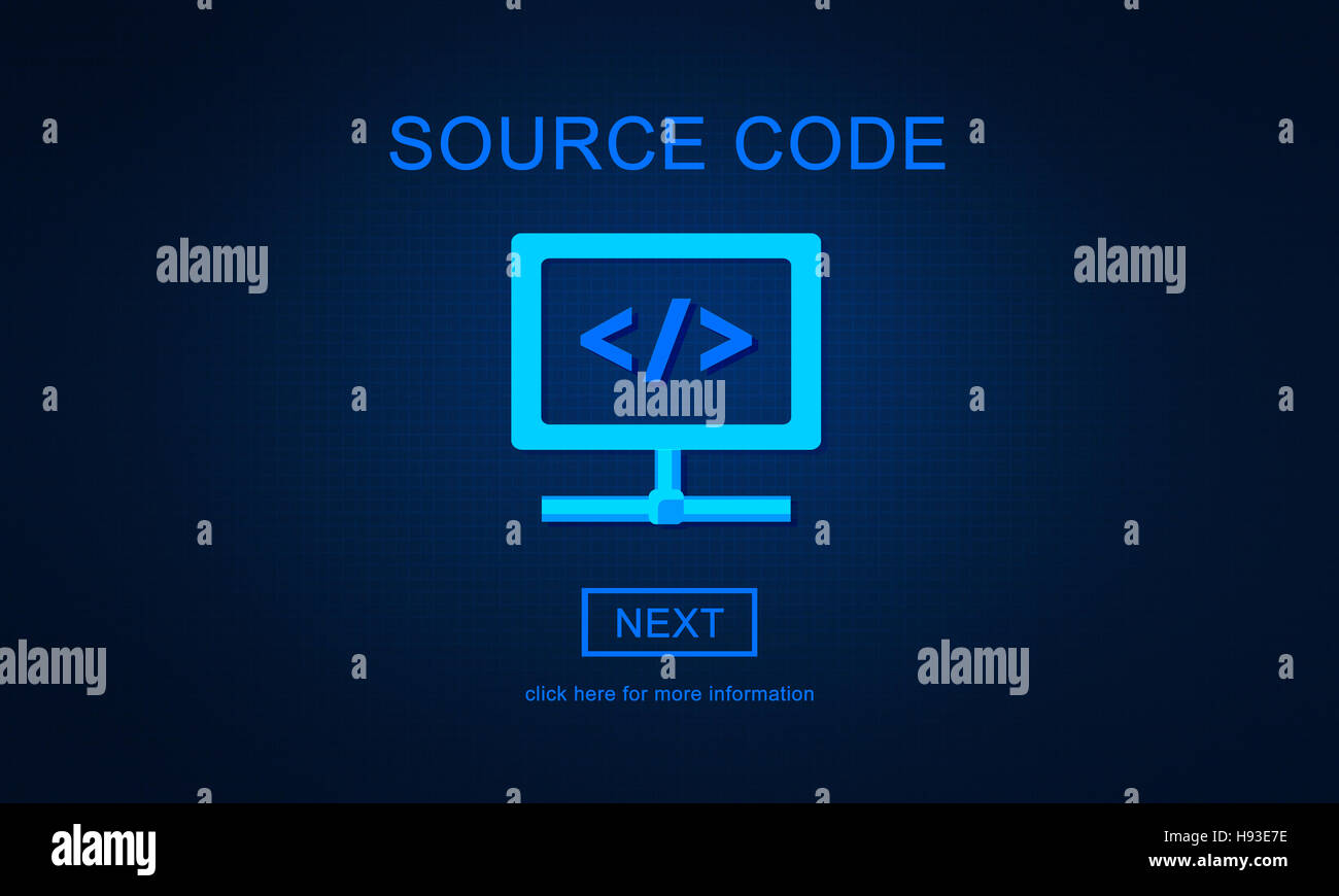 Système de Code Source Open Source PHP Concept Banque D'Images