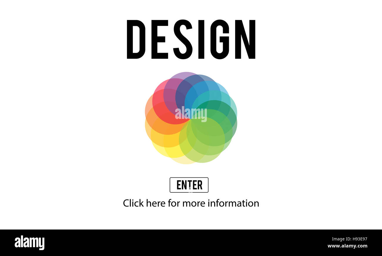 Concept d'interface roue Couleur Design Banque D'Images