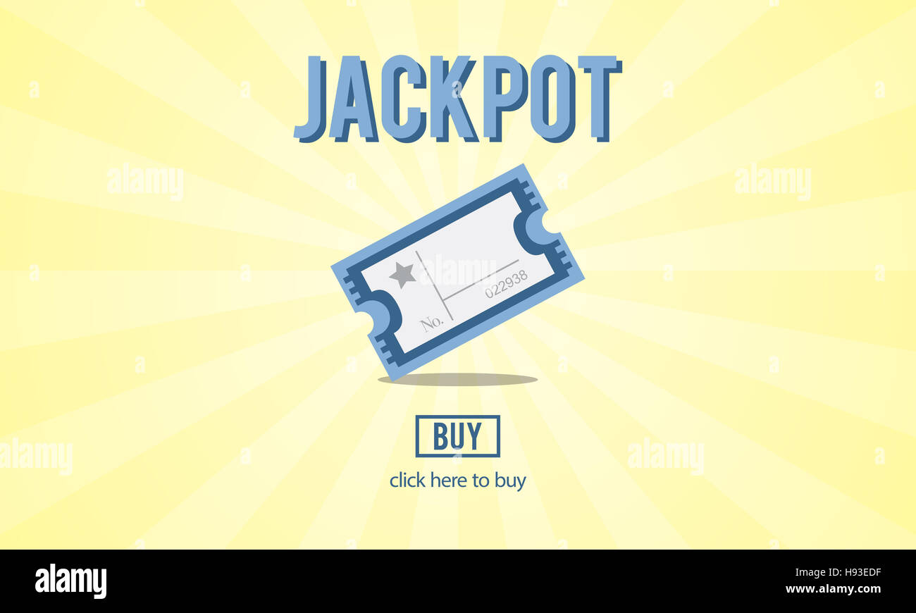 Jackpot Casino Chance Entrez pour gagner Lotto Concept Ticket Banque D'Images