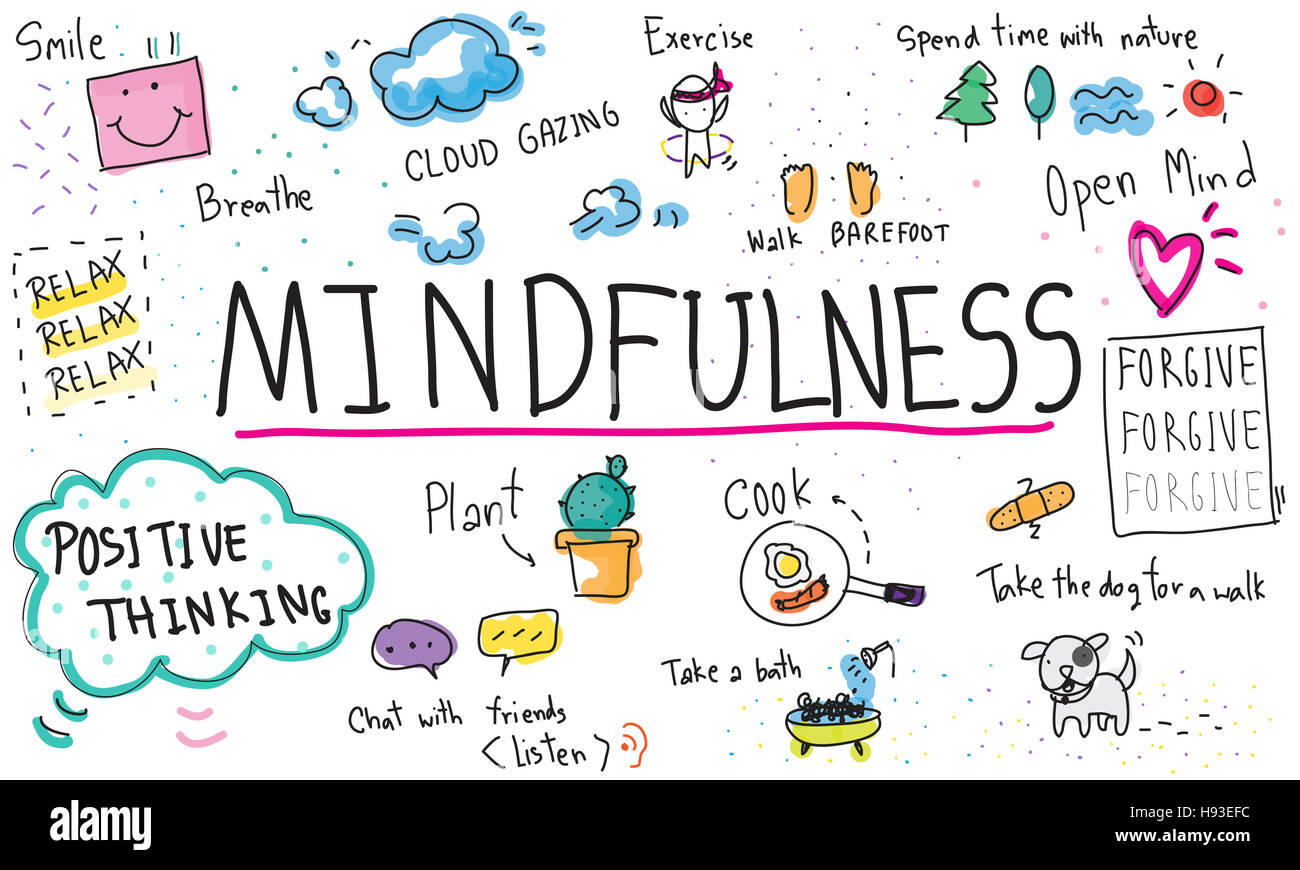 L'optimisme de Mindfulness vous détendre Concept Harmony Banque D'Images
