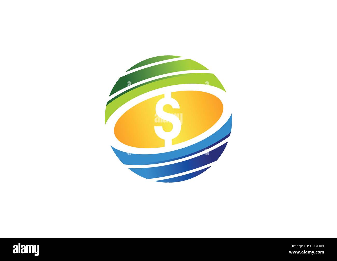 Pièce d'or avec le symbole du dollar, cercle argent logo, symbole dollar circle design vecteur icône Illustration de Vecteur