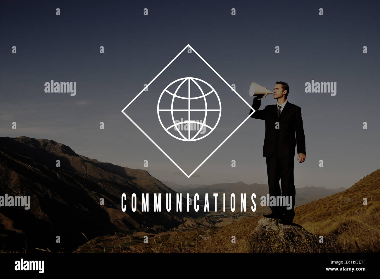 Global Communications World Business Concept International Banque D'Images