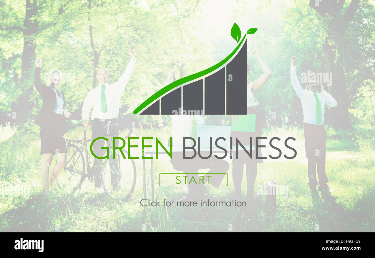 Busienss vert Eco responsabilité Conservation Concept Banque D'Images