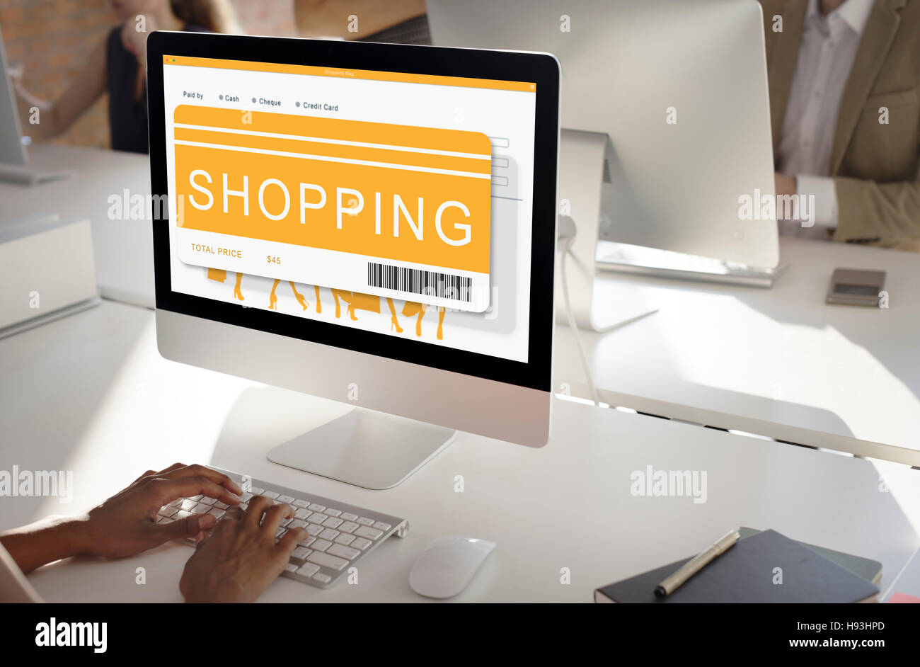 Achats en ligne Vente Shopper Shopping Concept Banque D'Images