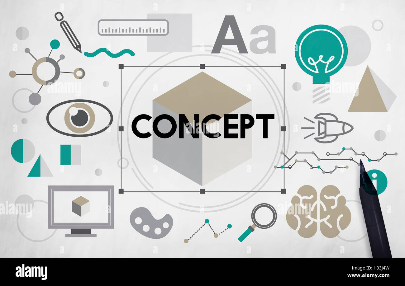 Image créative intention Notion Concept Plan de perception Banque D'Images