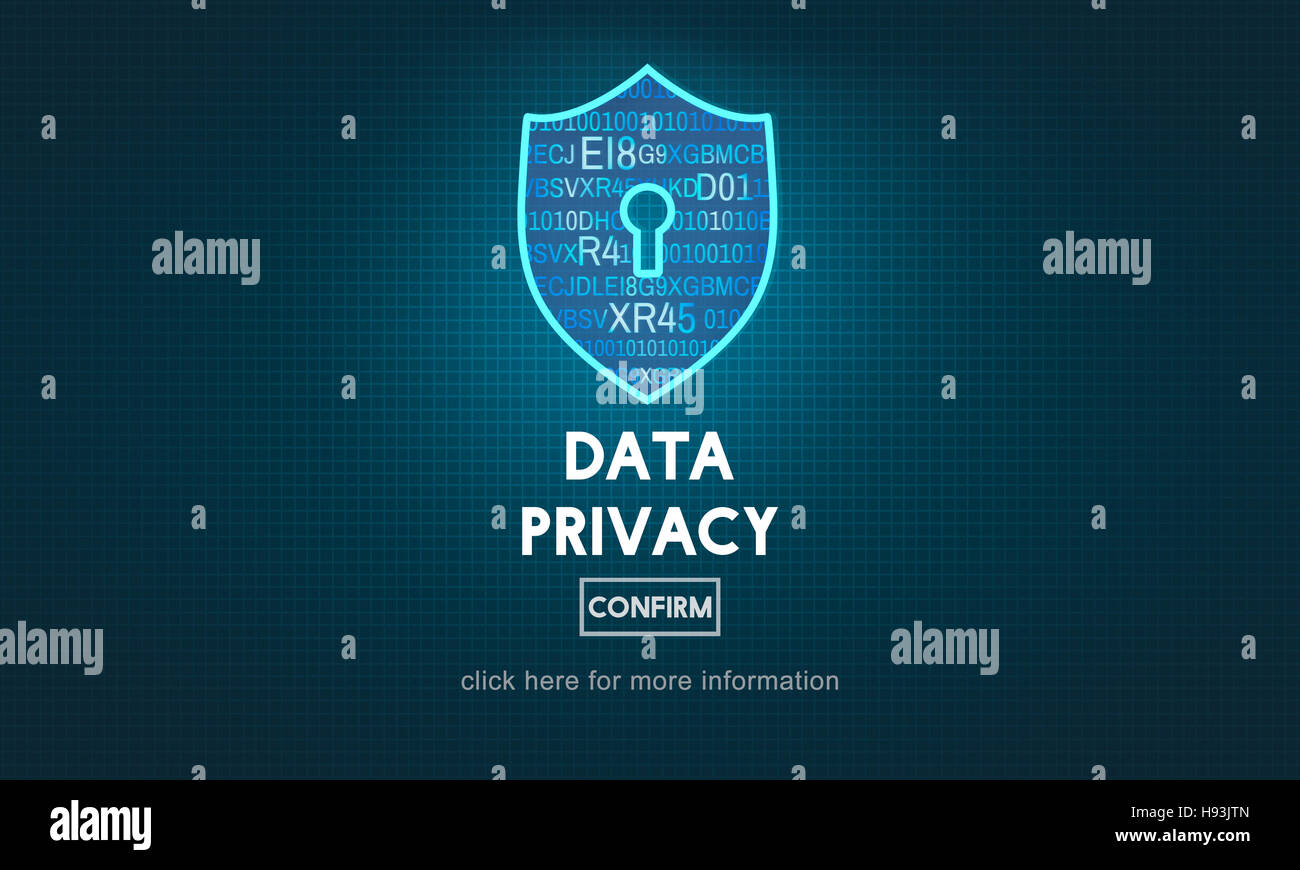 Confidentialité des données en ligne Sécurité Protection Concept Banque D'Images