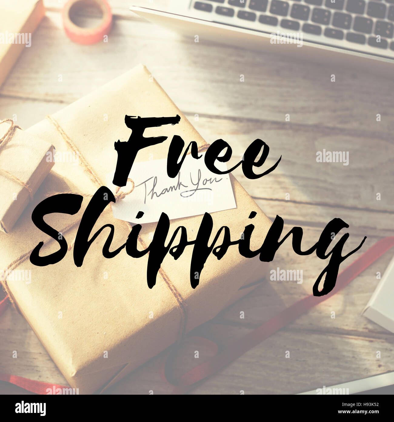 L'art et de l'artisanat présent cadeau partage Donner Félicitations Concept Banque D'Images