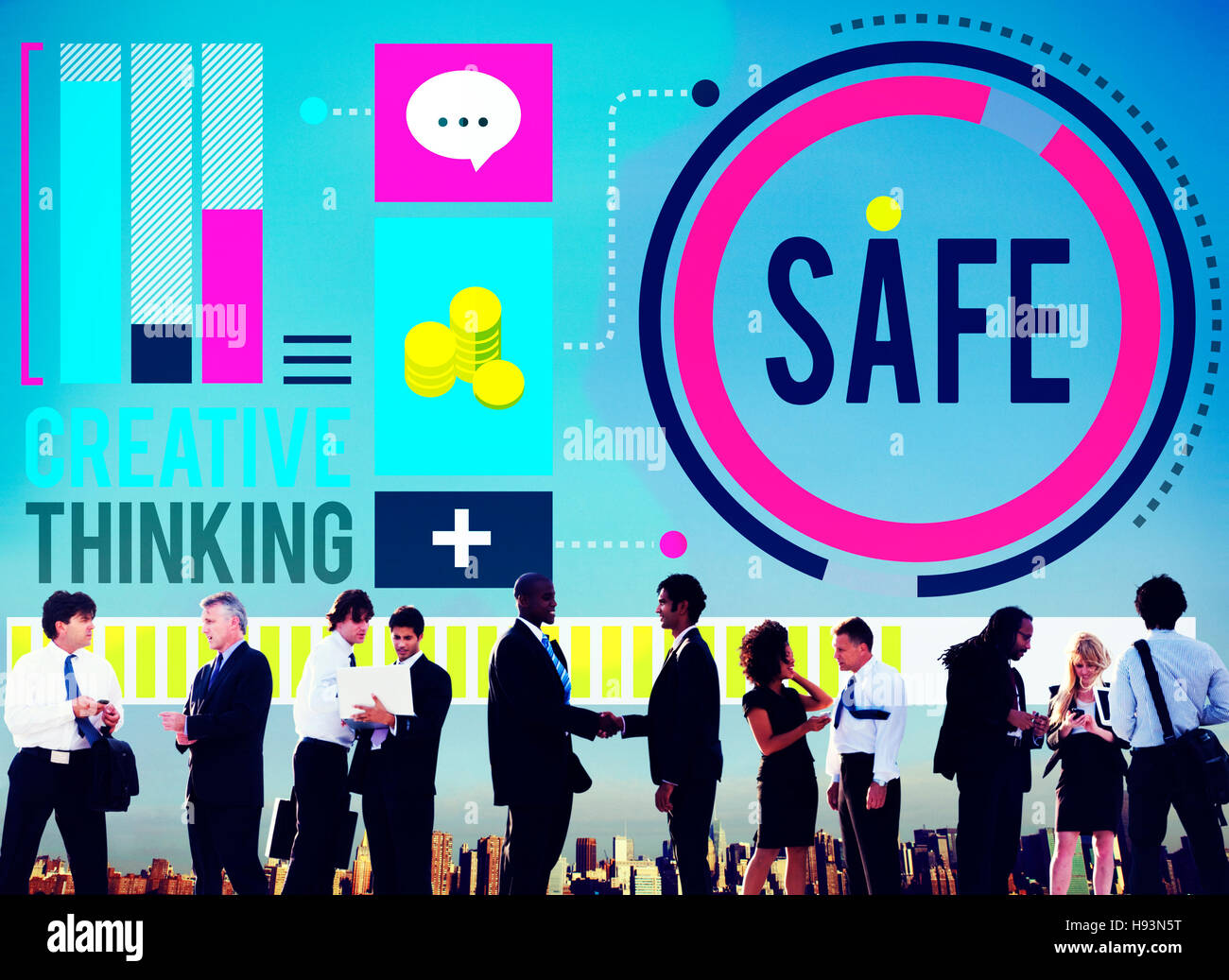 Protection Sécurité Sécurité Sécurité Concept de verrouillage Banque D'Images