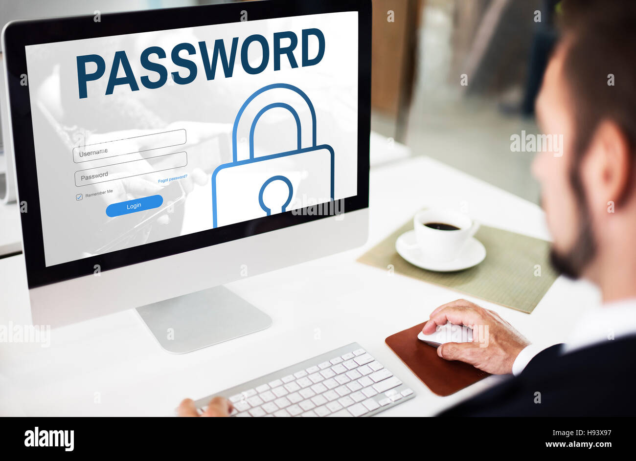 Utilisateur Mot de passe Se connecter S'inscrire Concept Banque D'Images