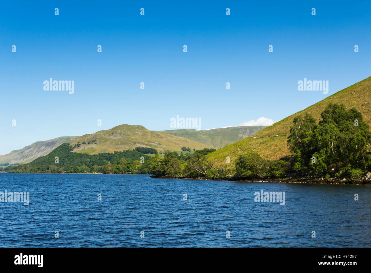 Fells sur le côté est de ullswater avec le versant nord de hellin est tombé à droite au premier plan et bonscale pike au centre à gauche Banque D'Images