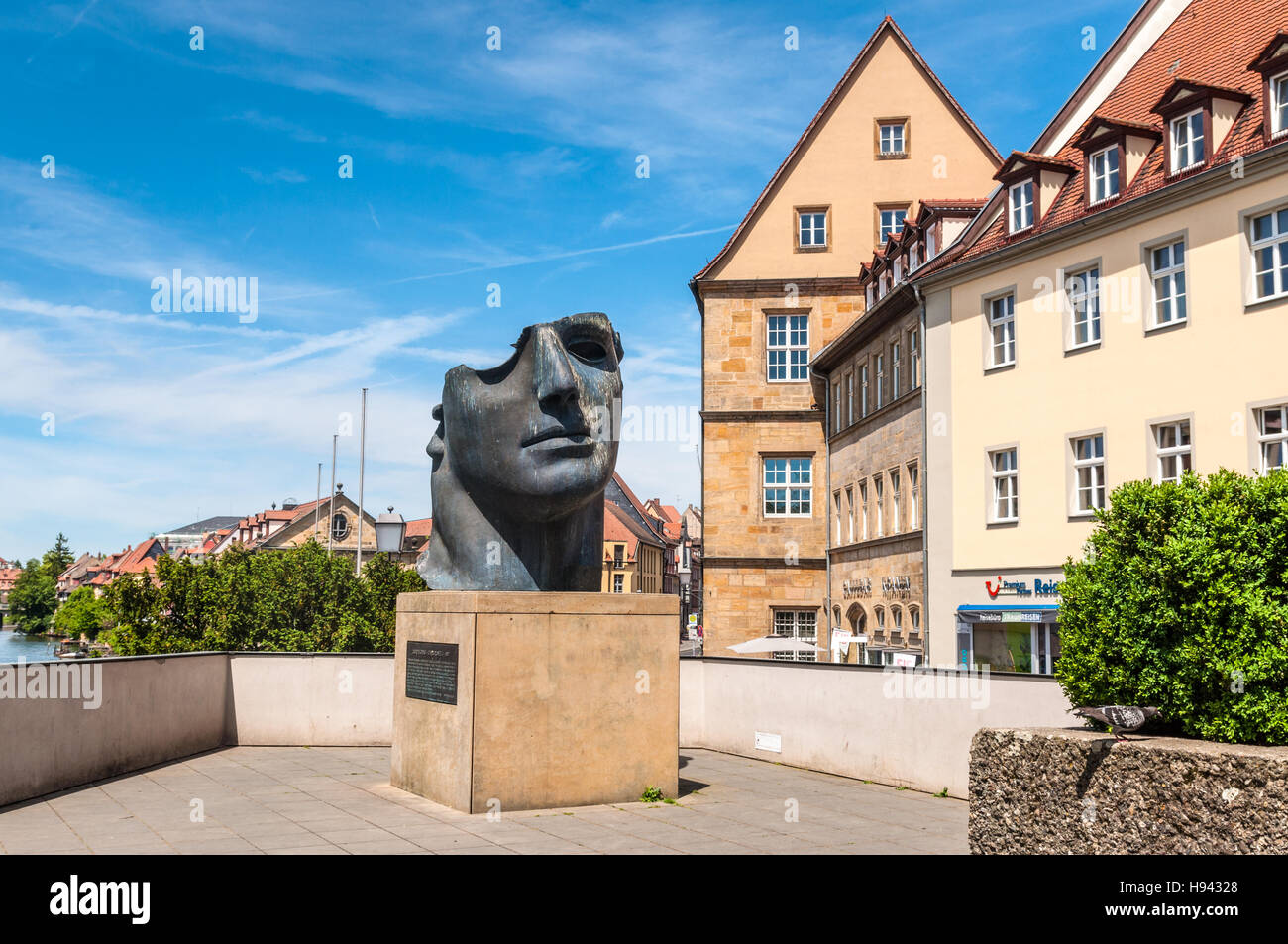 Je Centurione, sculpture d'Igor Mitoraj, Bamberg, Haute-Franconie, Franconia, Bavaria, Germany, Europe. Banque D'Images
