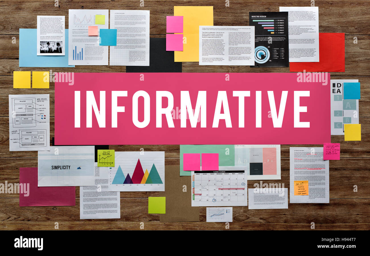 Schéma de l'information instructive Idée Concept Internet Banque D'Images