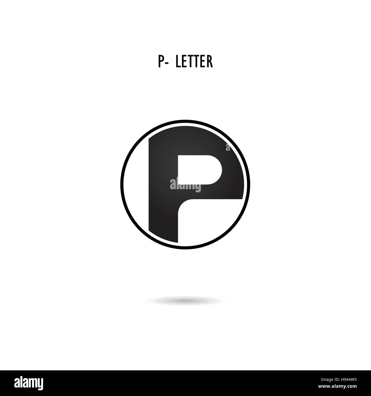 P-créative lettre résumé icône logo design.P-symbole de l'alphabet.Corporate business et industriel symbole logotype.Vector illustration Illustration de Vecteur