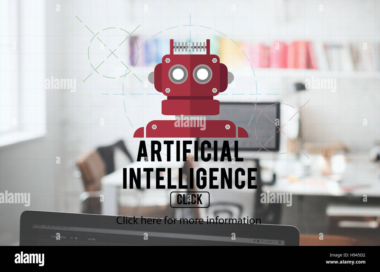 Robotique Robot Cyborg AI Concept Android Banque D'Images