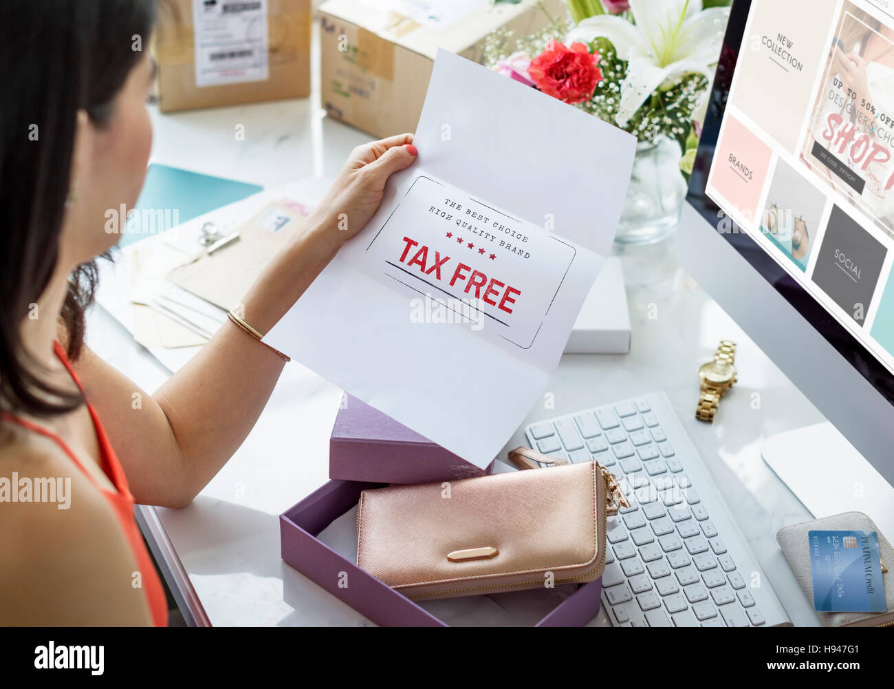 En attendant l'achat d'entreprise Concept importé Banque D'Images