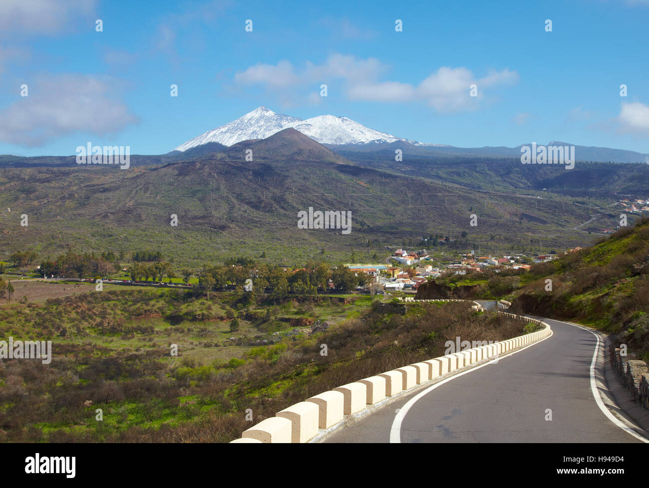 Route de Santiago del Teide, Tenerife, Espagne Banque D'Images