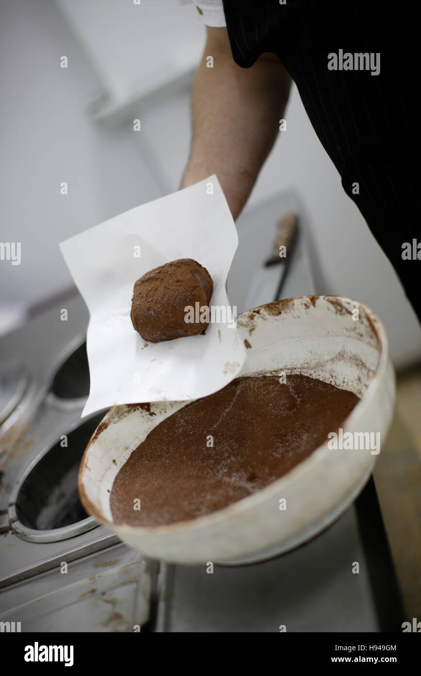 Tartufo, Bar Gelateria Ercole, Piazza della Repubblica, Pizzo, Calabre, Italie, Europe Banque D'Images