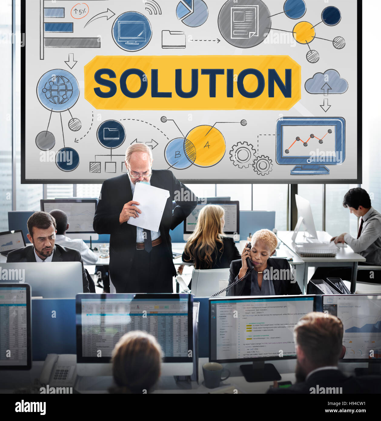 Résolution de problème Solution Concept Stratégie Idées Banque D'Images