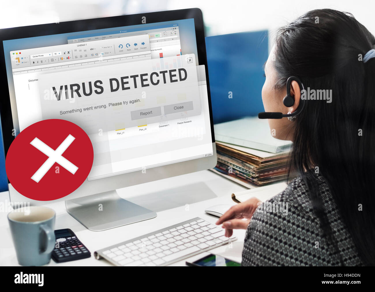 Virus non détecté Hack Concept dangereux Banque D'Images