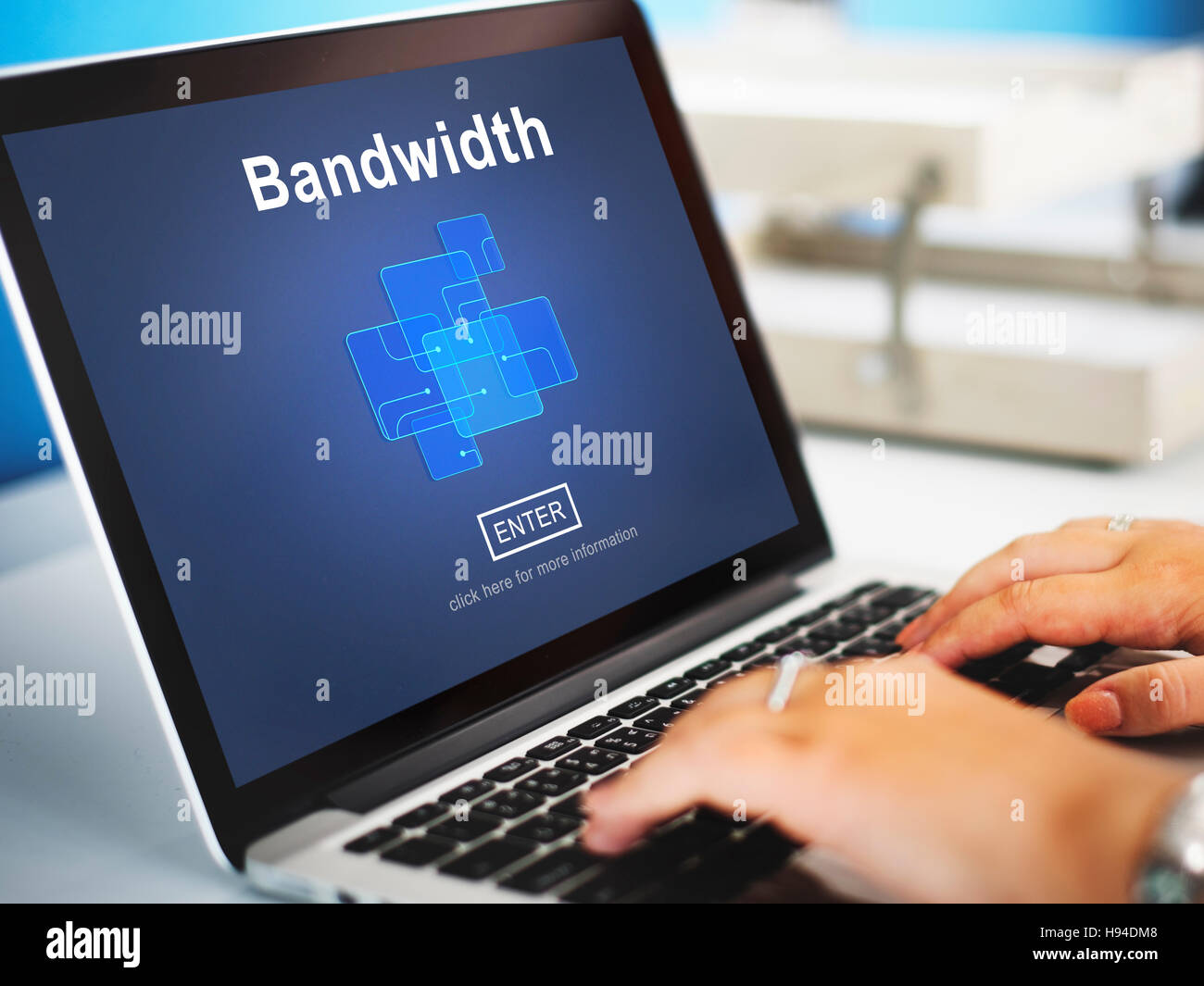 Les données de connexion à large bande de la bande passante Internet de l'information Concept Banque D'Images