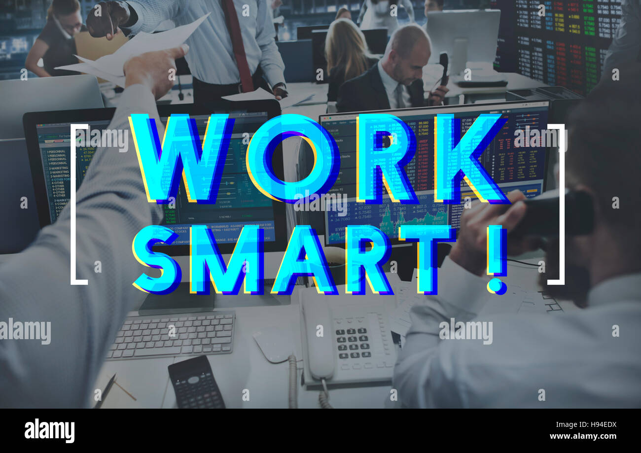 Work Smart Effective Business Concept Graphique Banque D'Images
