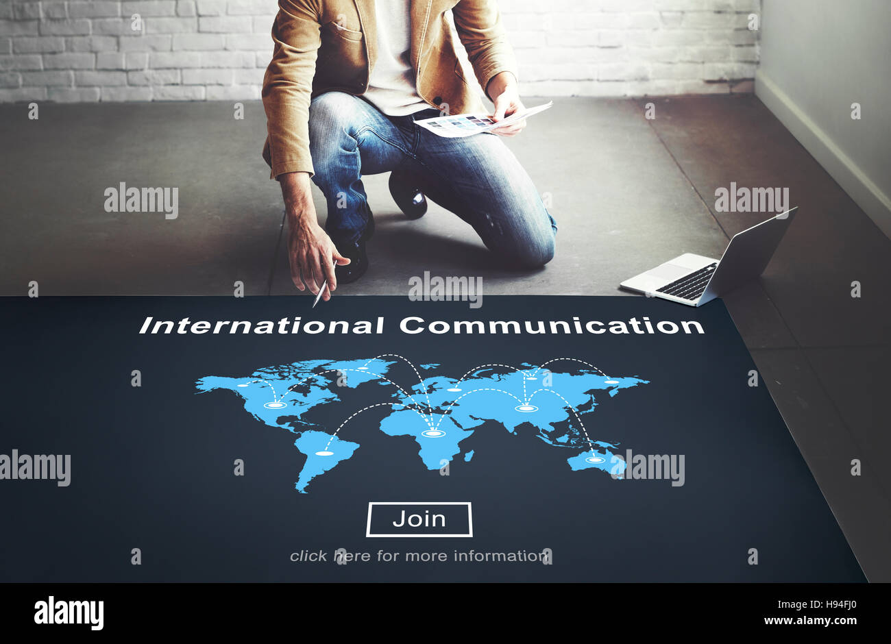 Global Concept Communication internationale Communication Banque D'Images