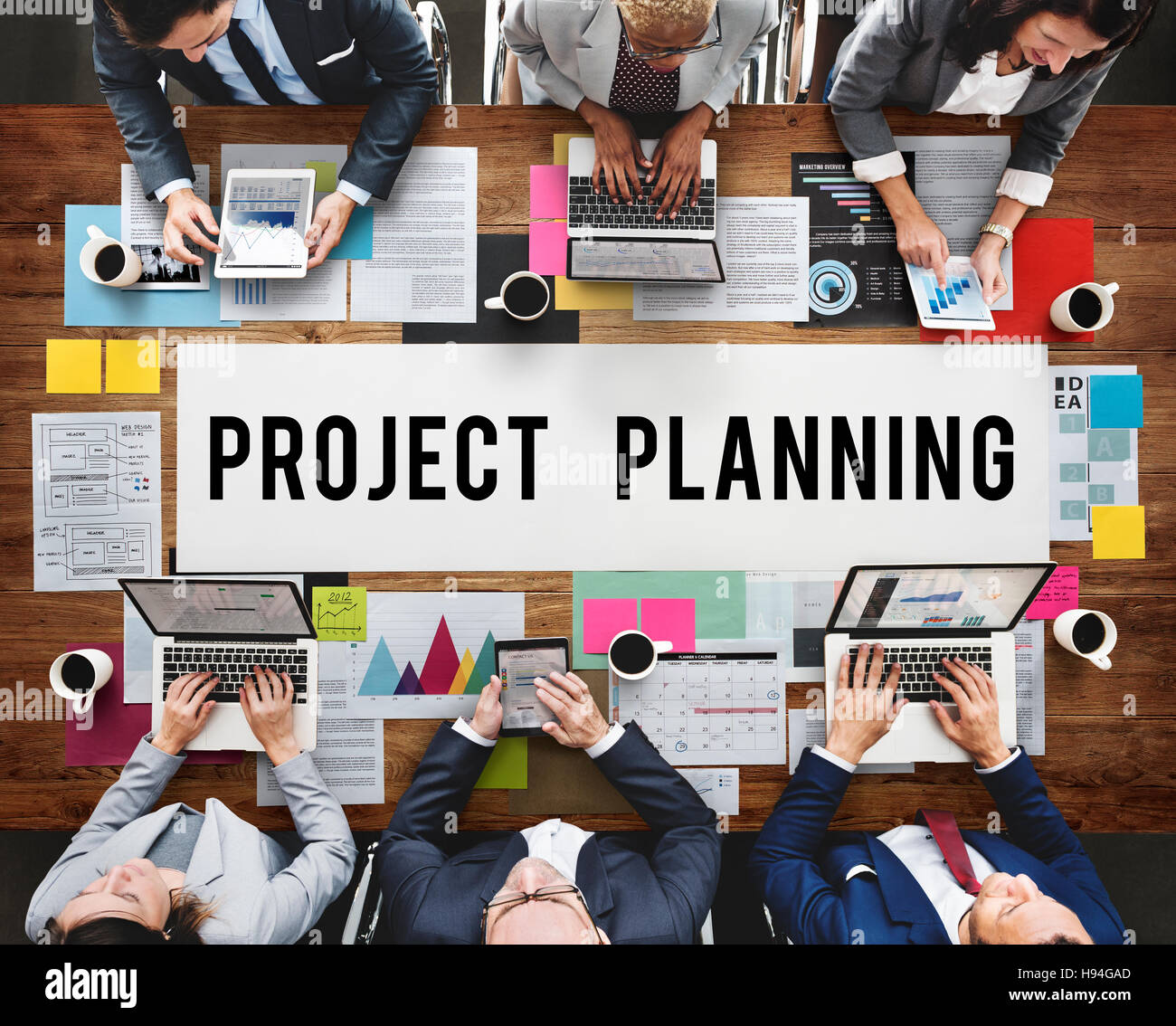 Estimation de la planification du projet Concept Tâche prédire Prévisions Banque D'Images