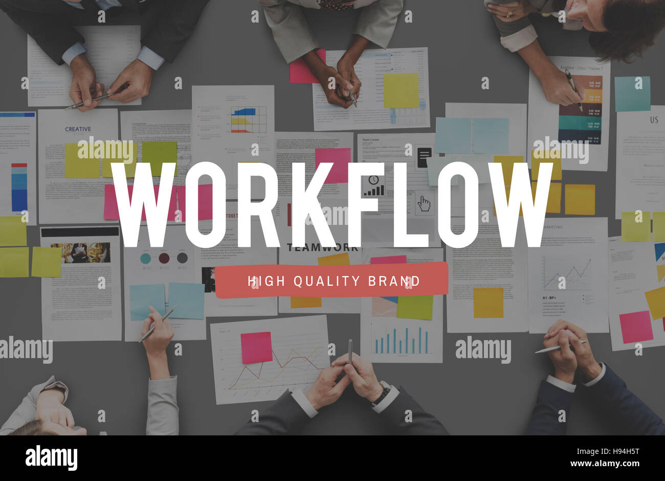 Une planification efficace du flux de travail Smart Concept productif Banque D'Images