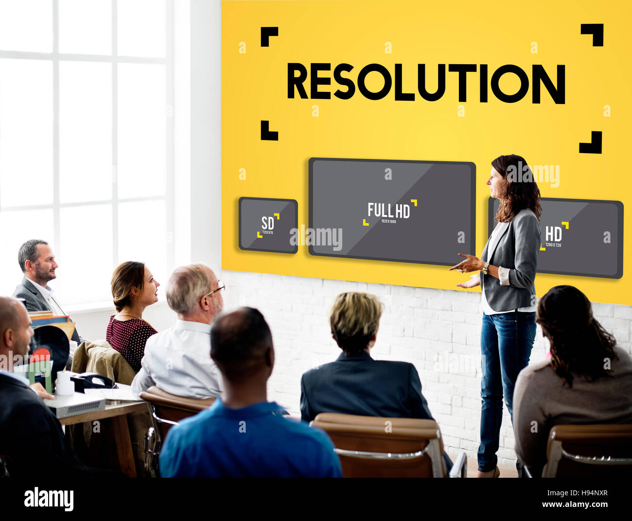 Résolution écran numérique technologie Ultra Concept d'affichage Banque D'Images