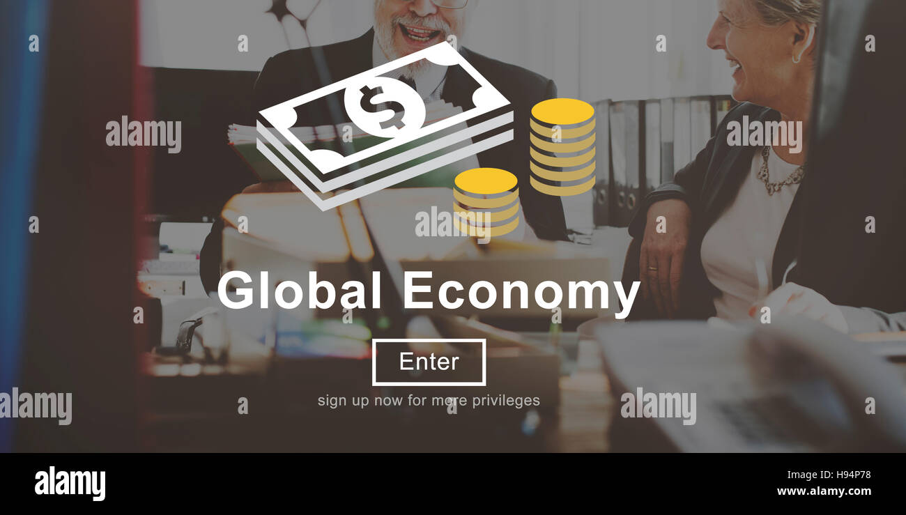Monnaie mondiale de l'économie Concept d'investissement financier Banque D'Images