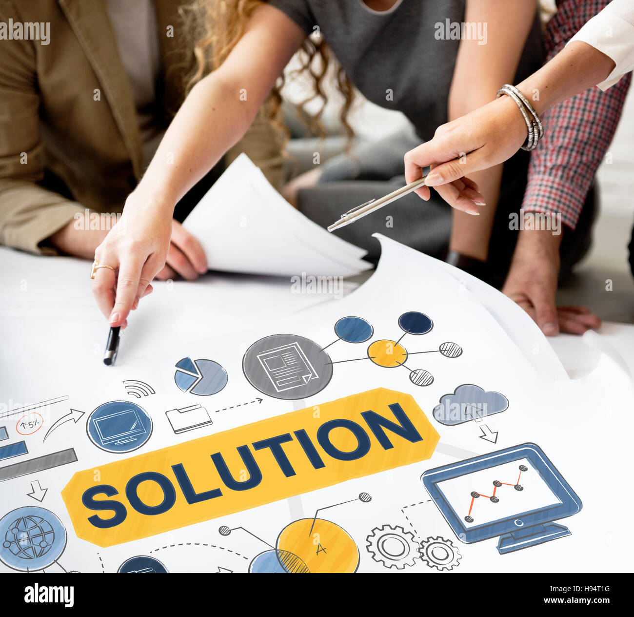 Résolution de problème Solution Concept Stratégie Idées Banque D'Images