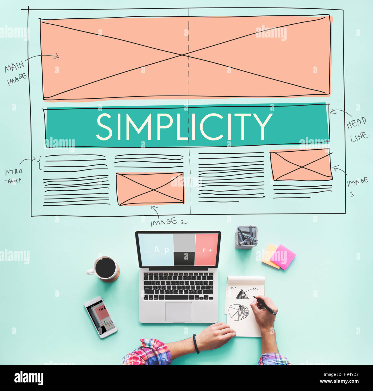 La simplicité claire propre concept simple Normal Minimal Banque D'Images
