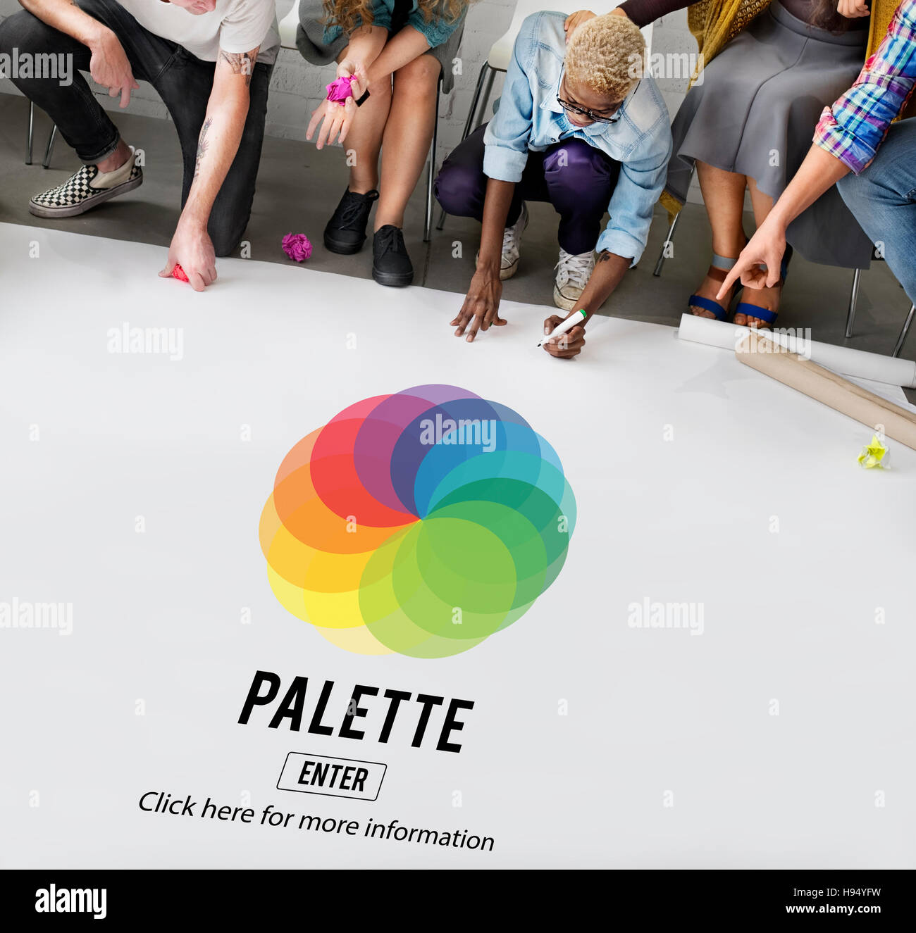 L'impression de mélange RVB Palette Color Concept Banque D'Images