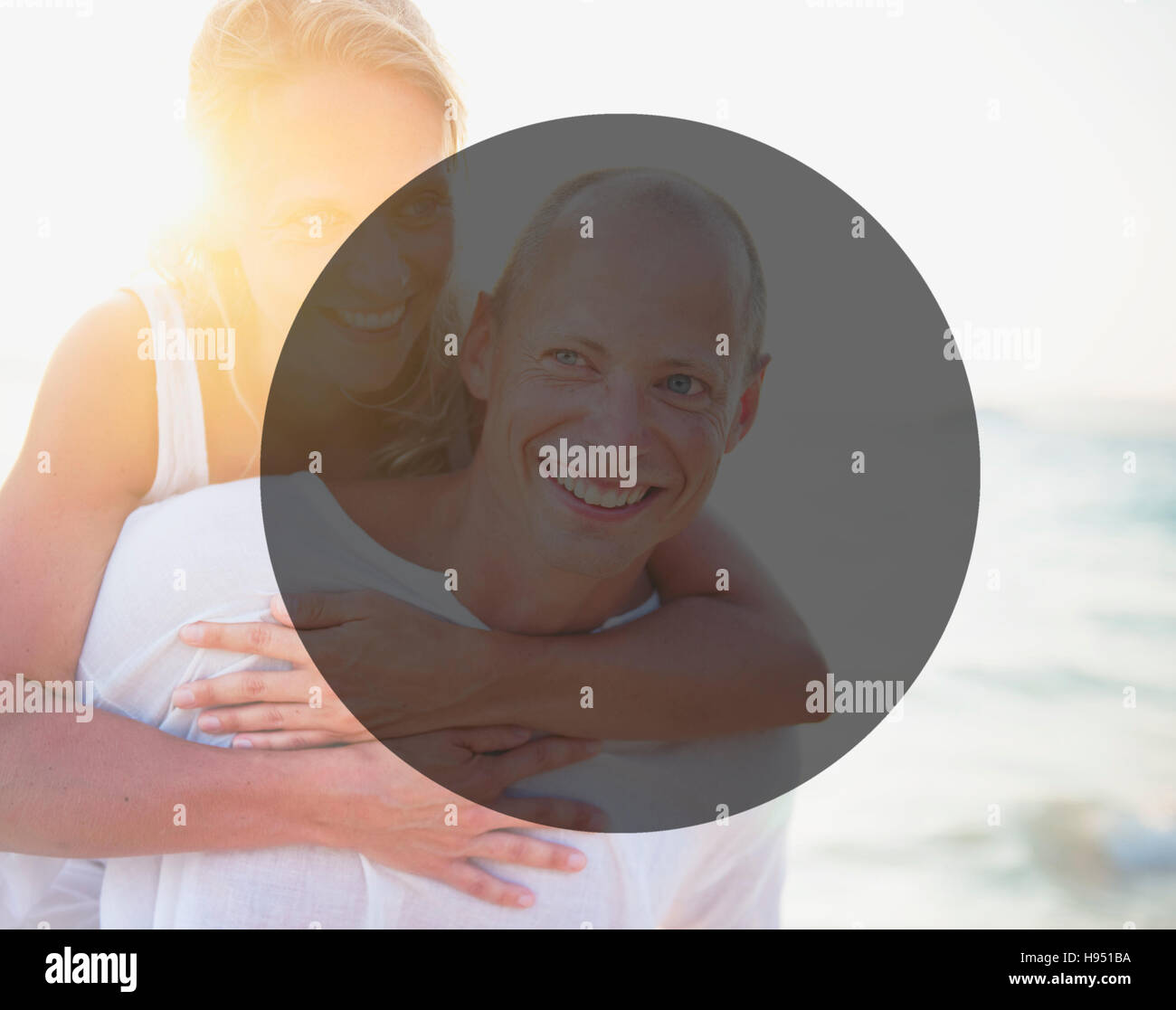 Copy Space Frame Été Vacances Concept Banque D'Images