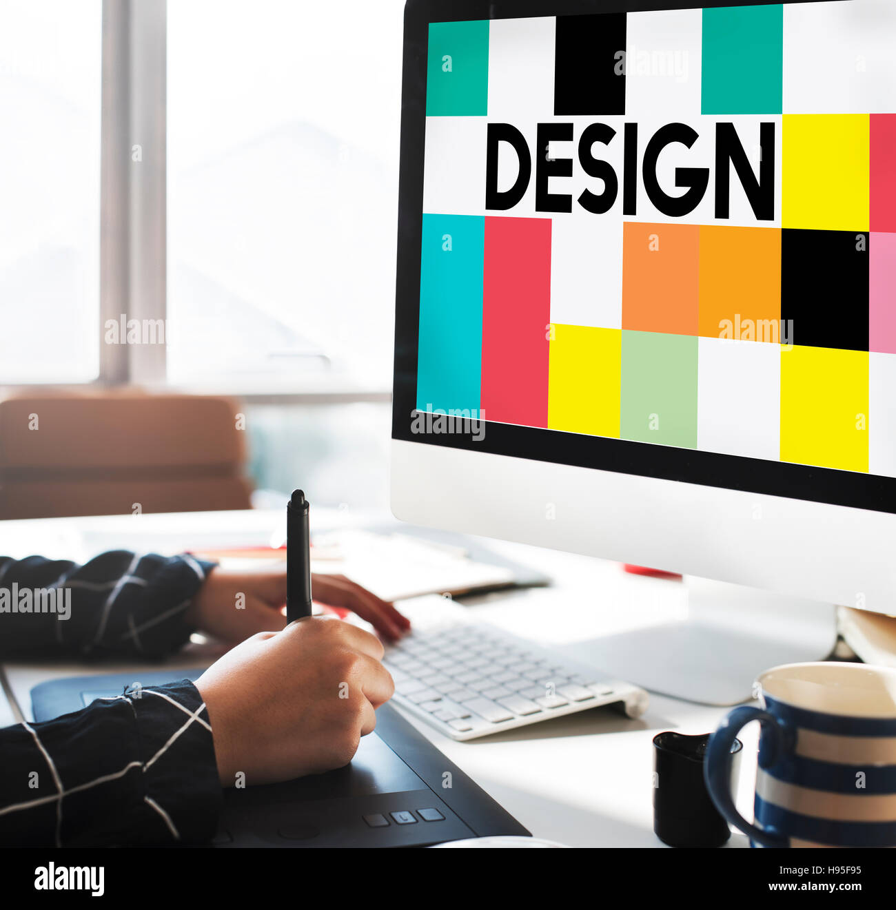 Creative Art Design Concept mot multicolore Banque D'Images
