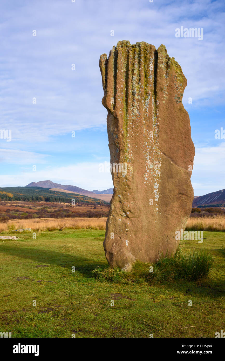 Machrie Moor cercles de pierres, Isle of Arran, North Ayrshire, Ecosse Banque D'Images