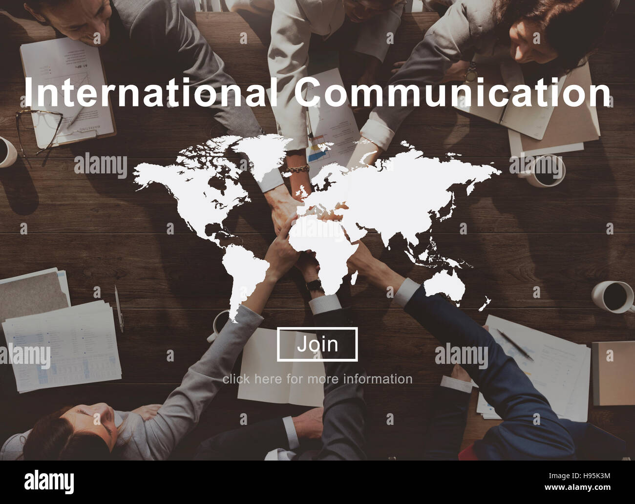 Communication Site Web de réseautage international Connexion Concept Banque D'Images