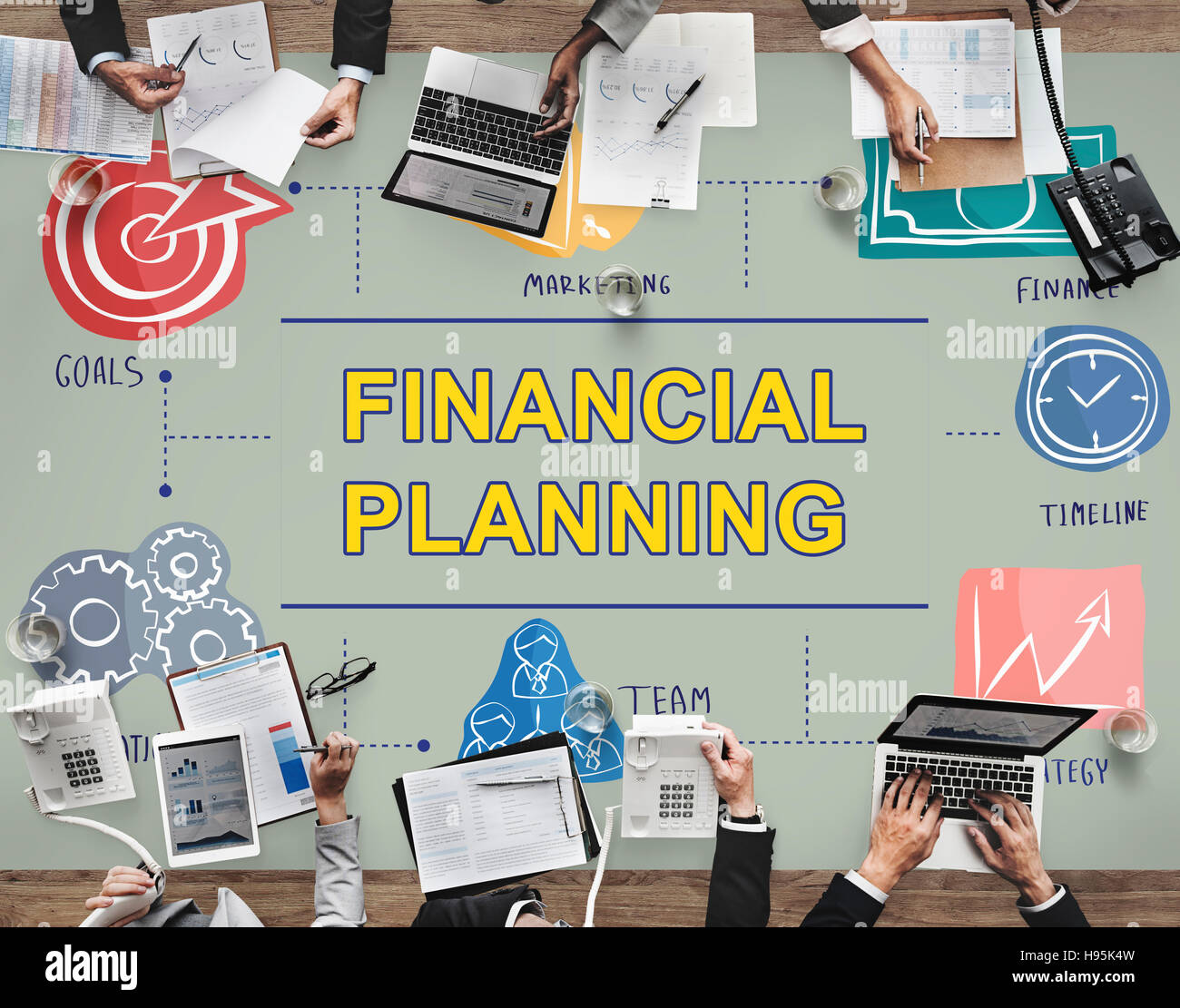 La planification financière de l'argent de comptabilité bancaire Concept Banque D'Images