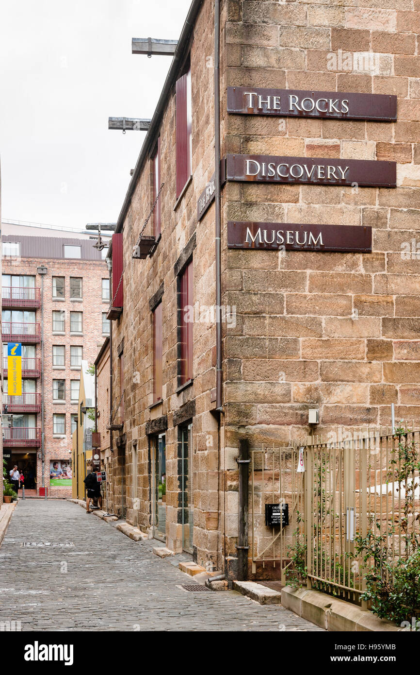 Les roches Discovery Museum de Sydney. Banque D'Images