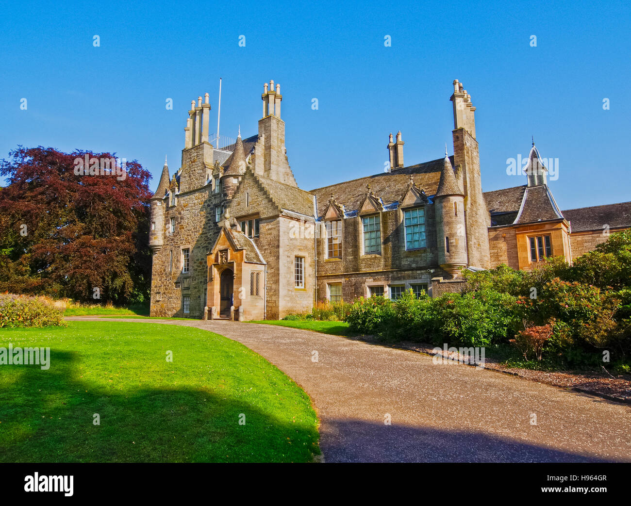 Royaume-uni, Ecosse, Lothian, Édimbourg, vue sur le château de Lauriston. Banque D'Images