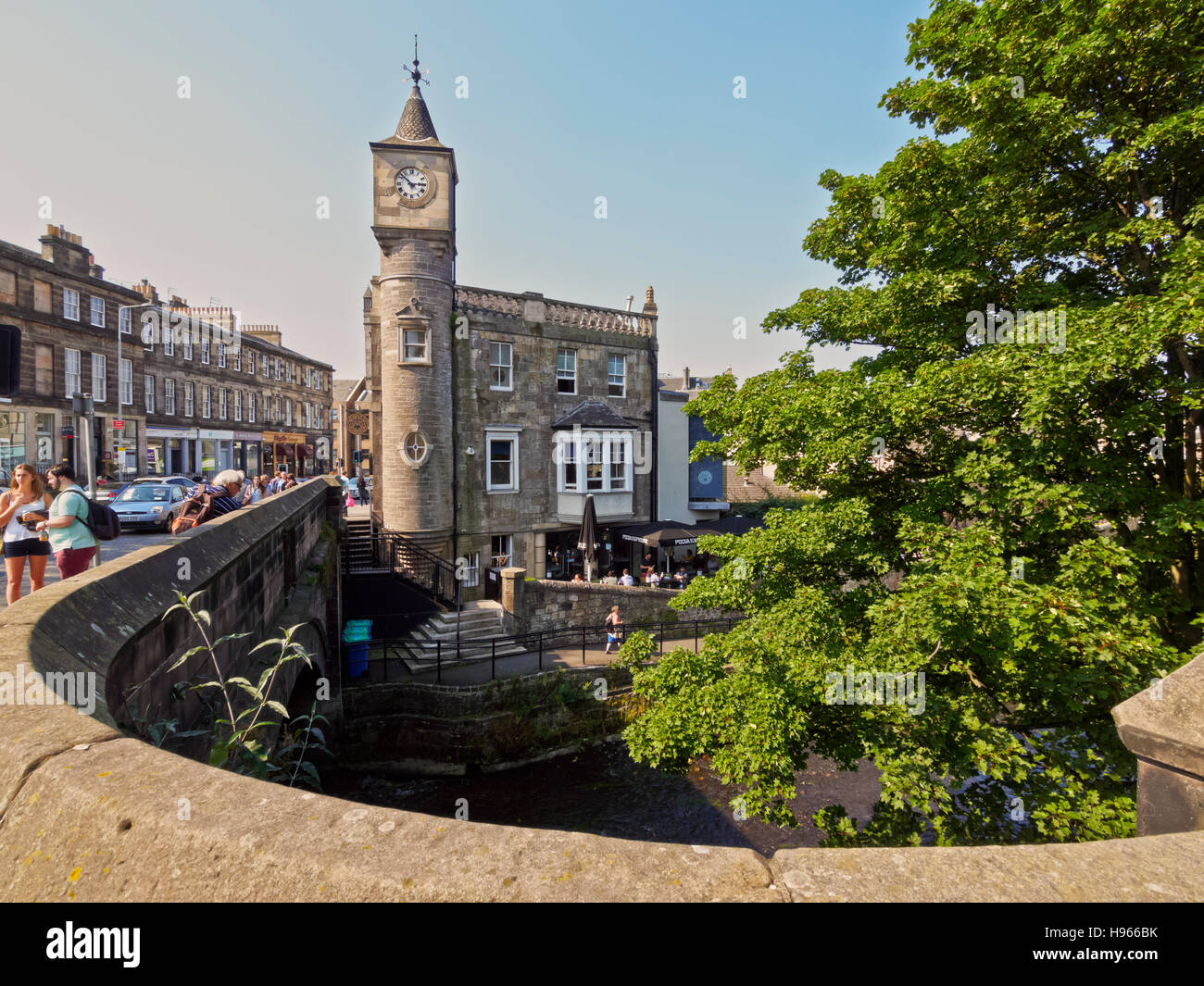 Royaume-uni, Ecosse, Edimbourg, vue sur le Stockbridge quartier. Banque D'Images