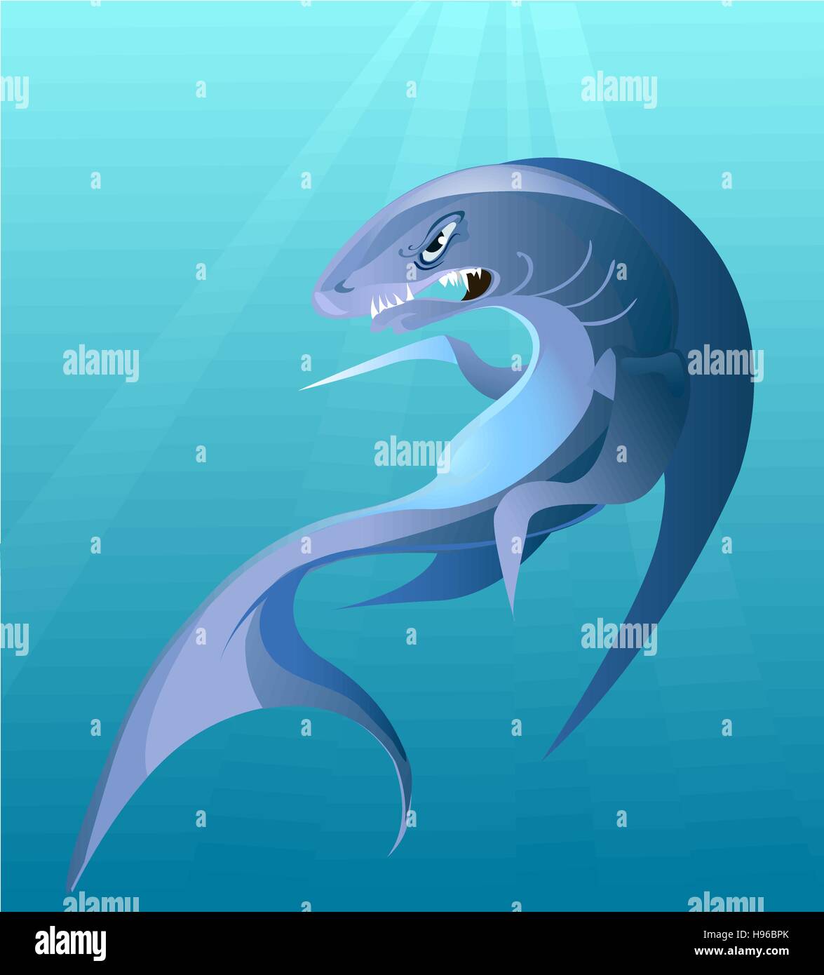 Grand requin irritant Illustration de Vecteur