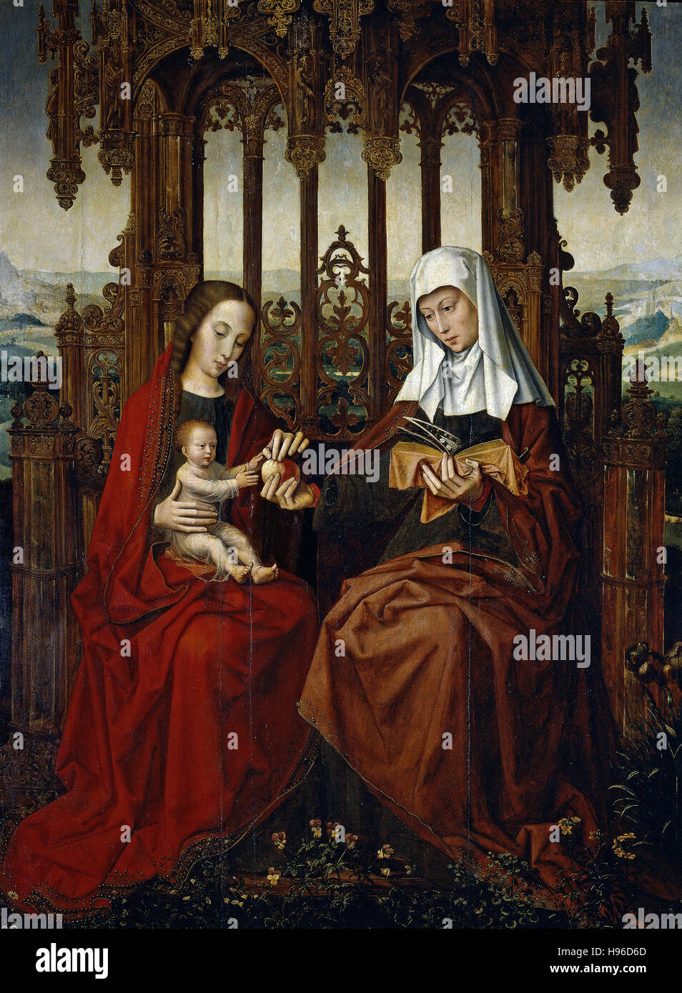 AMBROSIUS BENSON - Sainte Anne, l'Enfant Jésus et de la Vierge Banque D'Images